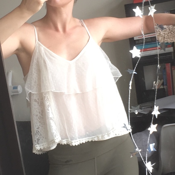 American Eagle Outfitters Tops - AE Lace Float Top